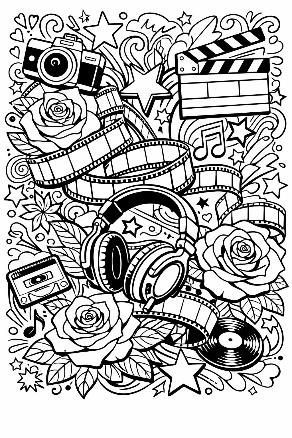 serene aesthetic coloring page | peaceful simple design | relaxing calm artwork