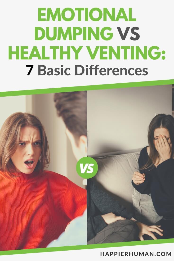 emotional dumping vs venting | what is vent | venting out meaning