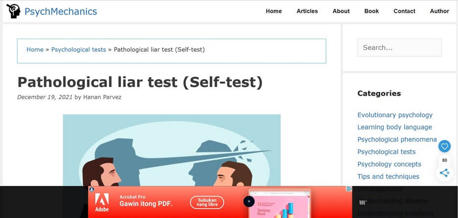 pathological liar test free | pathological liar test signs | pathological liar test definition