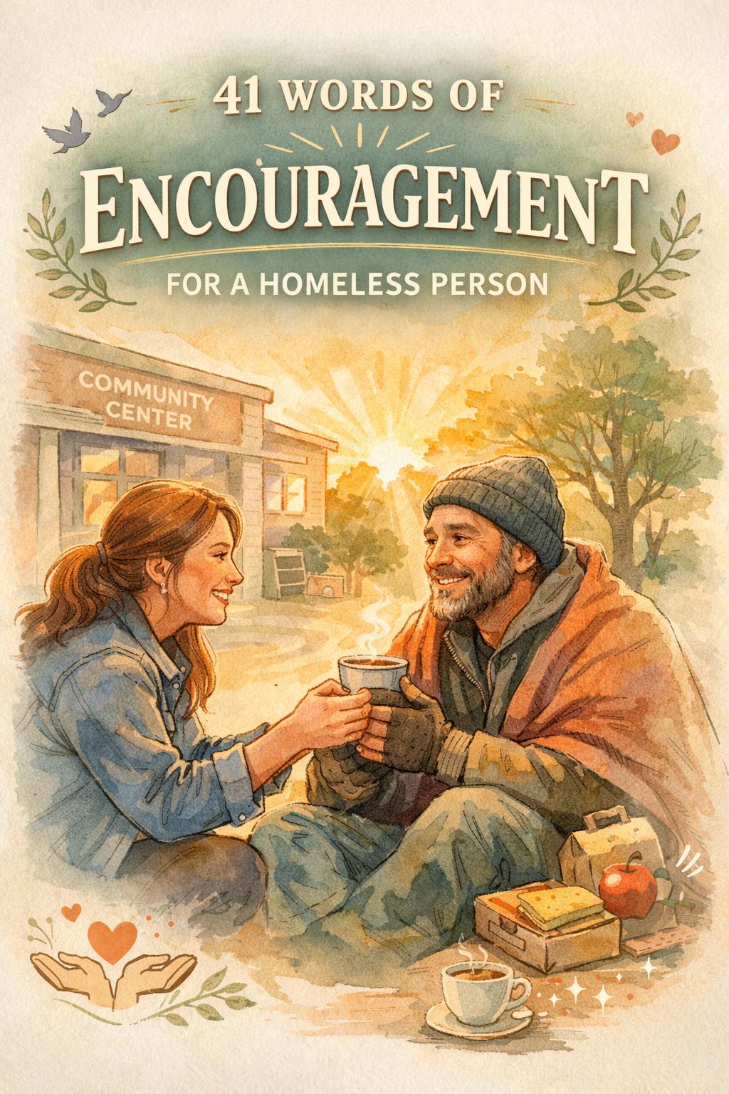 words of encouragement for a homeless person | homeless people | homeless help