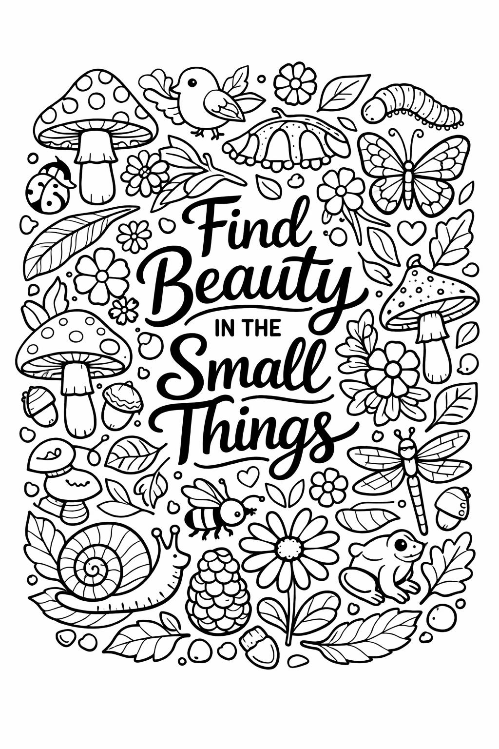 motivational words coloring page | encouraging text artwork | relaxing quote illustration