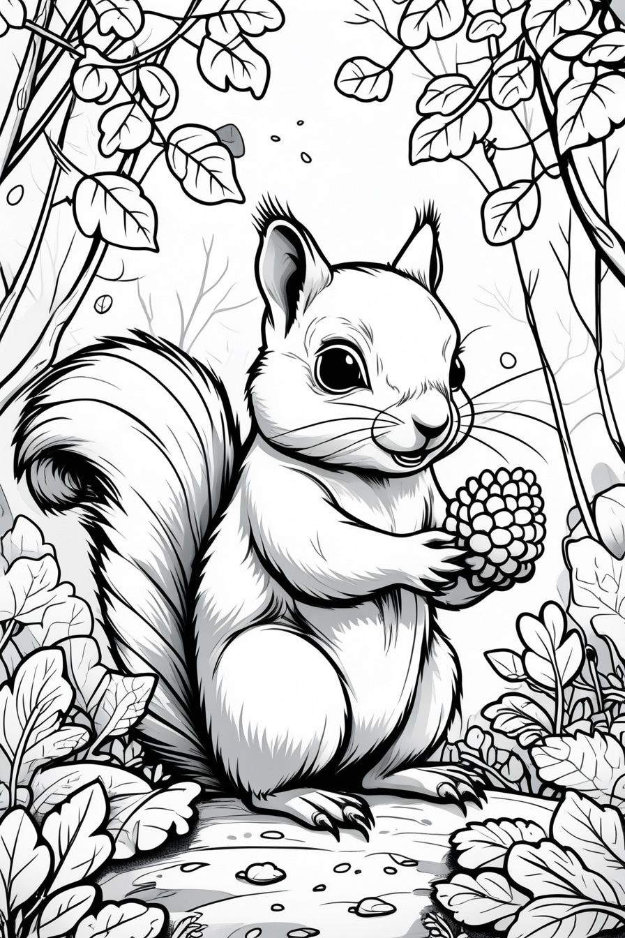 Explore adorable cute squirrel coloring pages perfect for kids! Wonderful designs to keep the kids occupied during those cold autumn months. cute squirrel coloring | kids coloring pages | squirrel art | black and white designs | kid-friendly coloring | cartoon coloring | simple animal art | fun coloring pages | nature coloring | easy crafts | Fall coloring | Autumn coloring