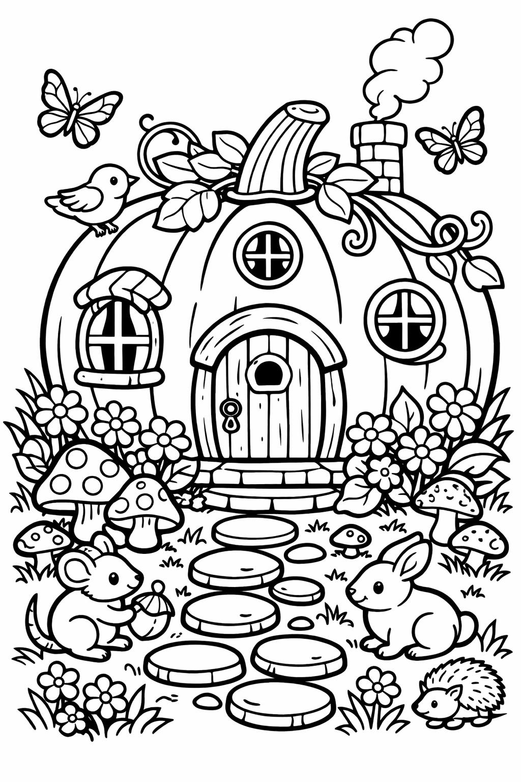 cute pumpkin coloring page | smiling pumpkin artwork | kids coloring activity