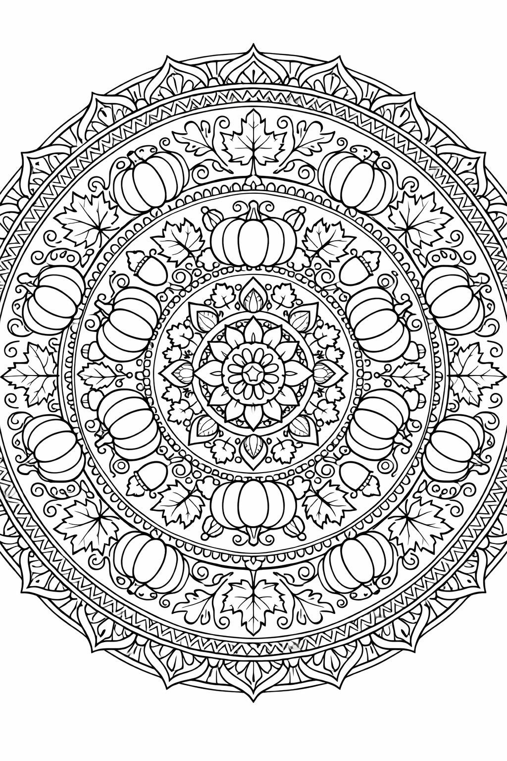 realistic pumpkin coloring page | detailed harvest illustration | adult coloring page