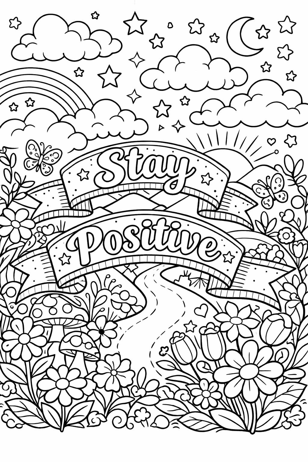 inspirational mandala page | detailed calming patterns | uplifting creative artwork