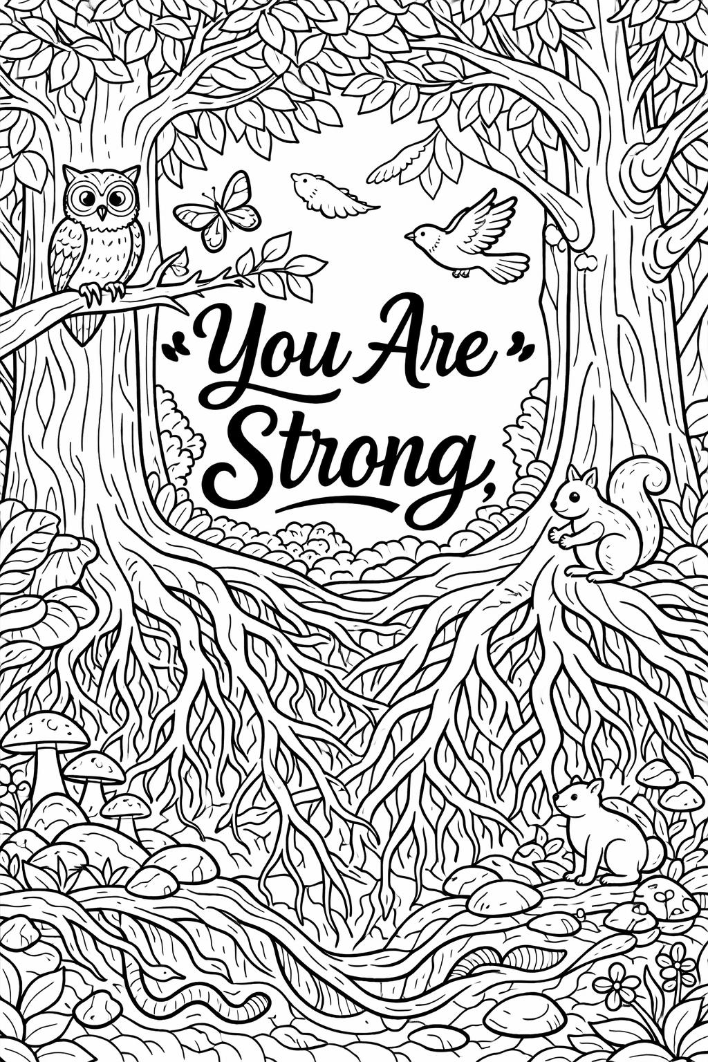 hope coloring page | uplifting encouragement design | peaceful inspirational sheet