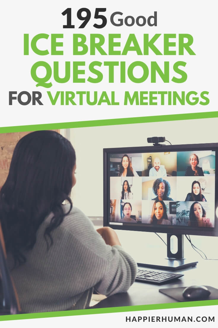 ice breaker questions for virtual meetings | fun icebreaker questions | fun icebreakers for meetings