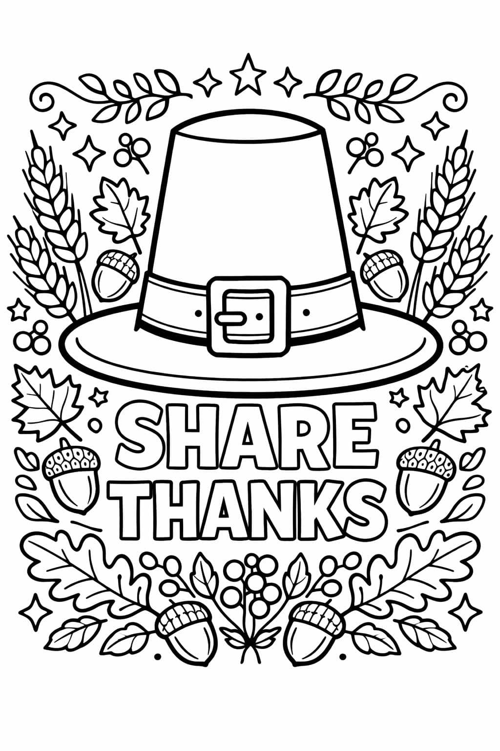 Thanksgiving farmhouse coloring page | cozy autumn coloring sheet | adult printable activity