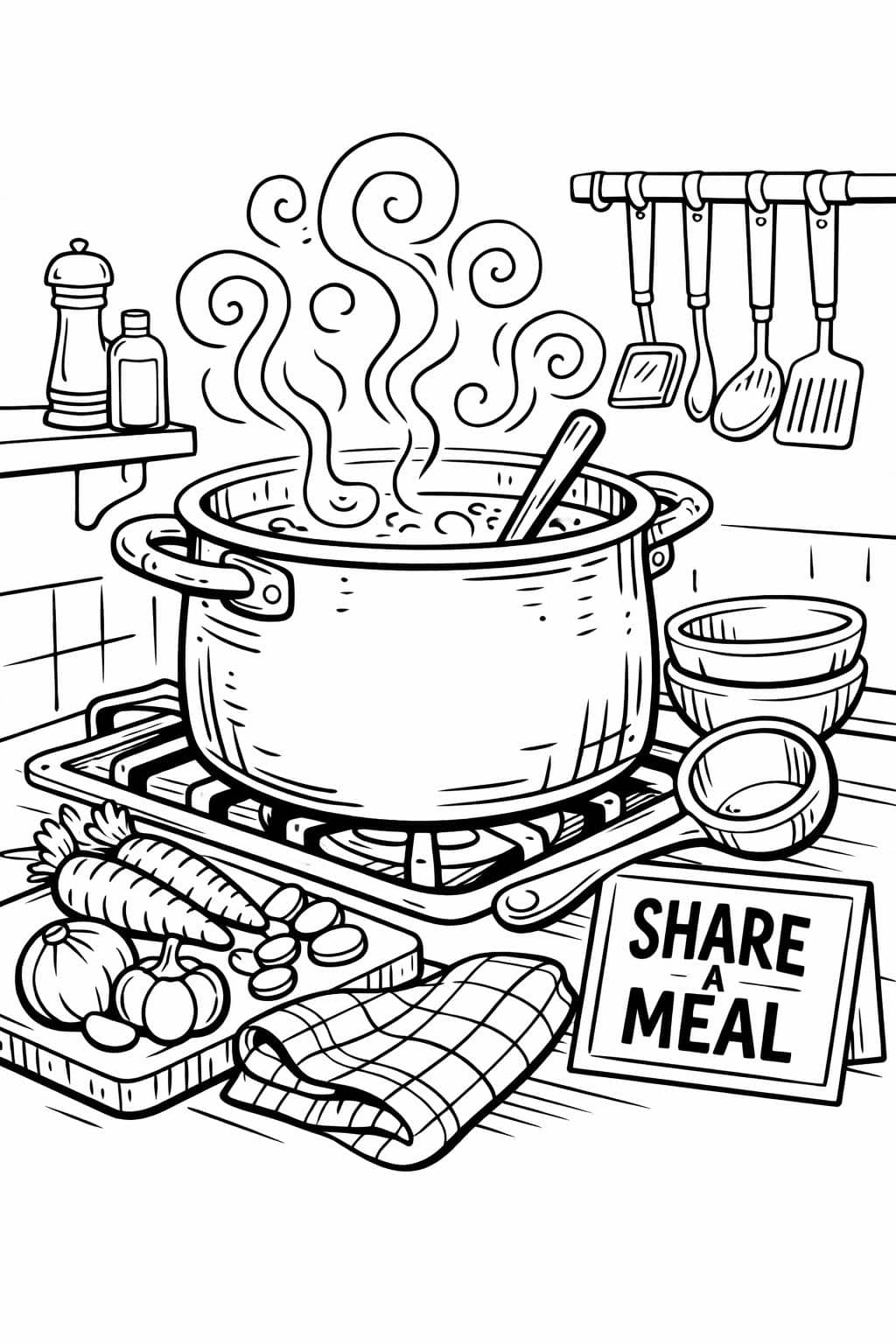Thanksgiving cornucopia coloring page | detailed adult coloring sheet | harvest holiday printable