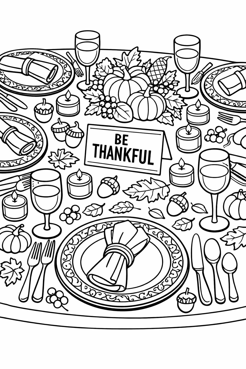 Thanksgiving coloring pages for adults | 81 free printable designs | relaxing fall holiday activity