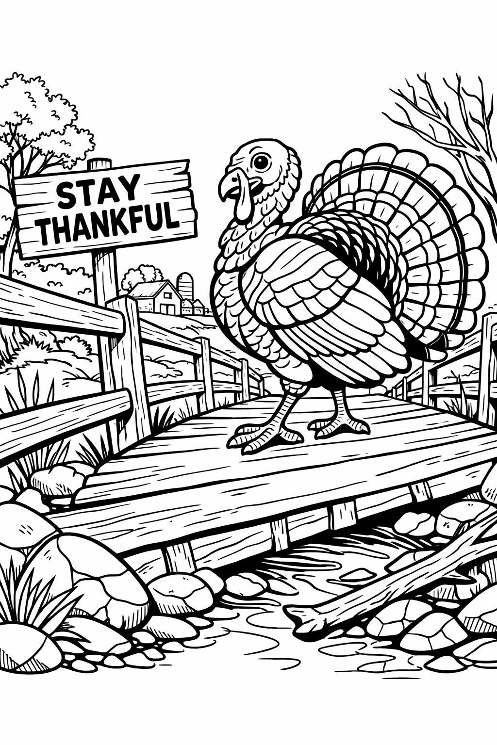 cute turkey coloring page | Thanksgiving printable | adorable holiday coloring sheet