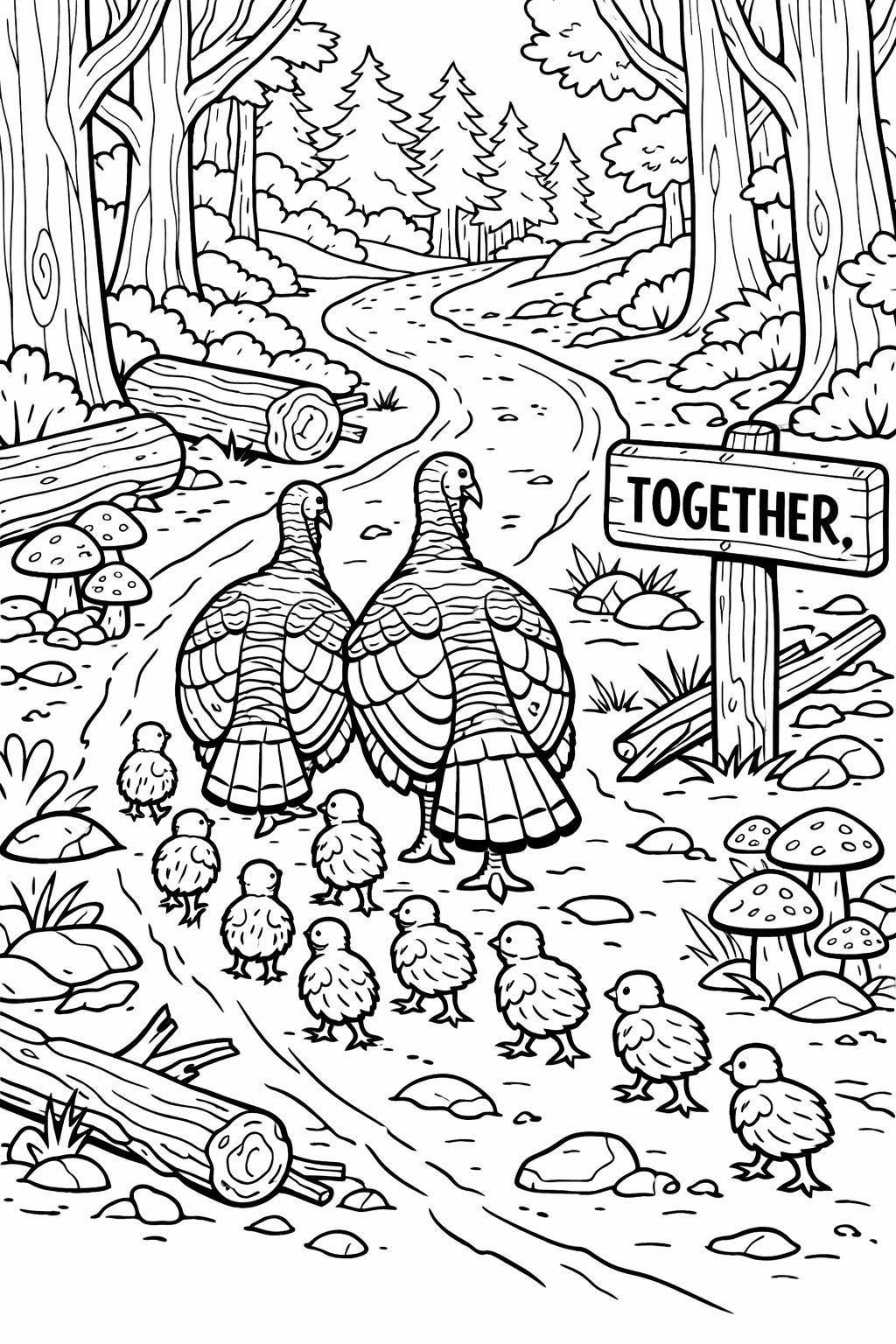 Thanksgiving turkey coloring sheet | free printable coloring page | autumn kids activity