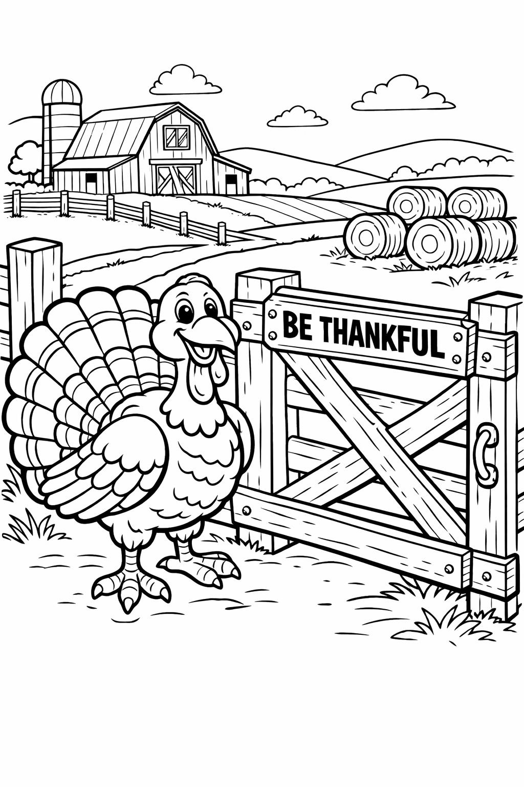 Thanksgiving turkey coloring page | printable turkey coloring sheet | kids holiday activity