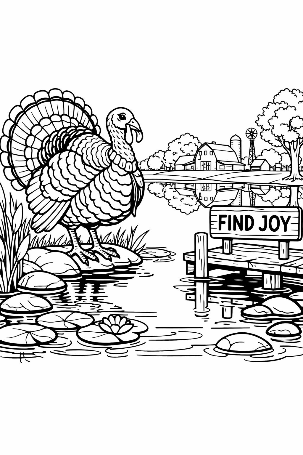 turkey coloring page for preschoolers | Thanksgiving printable worksheet | easy coloring activity