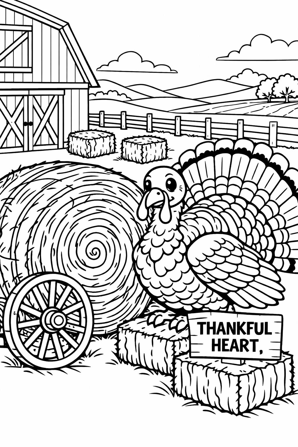 turkey coloring page printable | free Thanksgiving activity | festive coloring worksheet