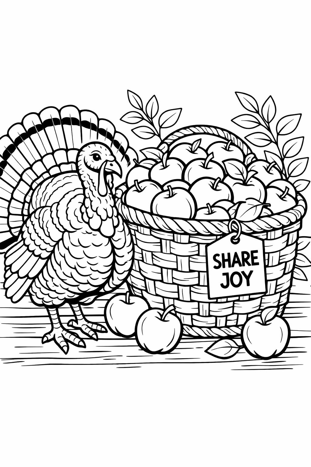 turkey coloring sheet | Thanksgiving kids printable | fun holiday coloring activity