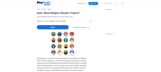 religious identity quiz | religious values test websites | religious values test questions