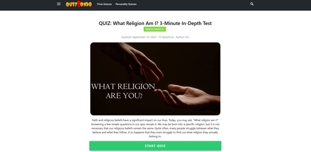 religious values test online | online religious values test | religious values quiz online