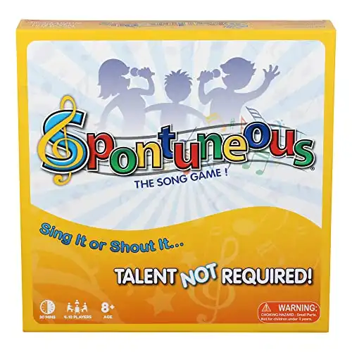 Spontuneous - The Song Game - Sing It or Shout It - Talent NOT Required - Family Party Board Game
