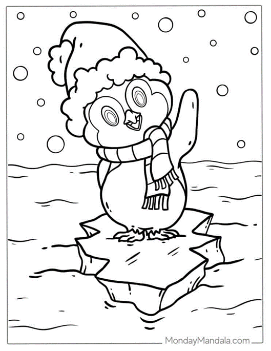 penguin coloring pages for everyone | coloring pages for penguins | penguin coloring page for kids