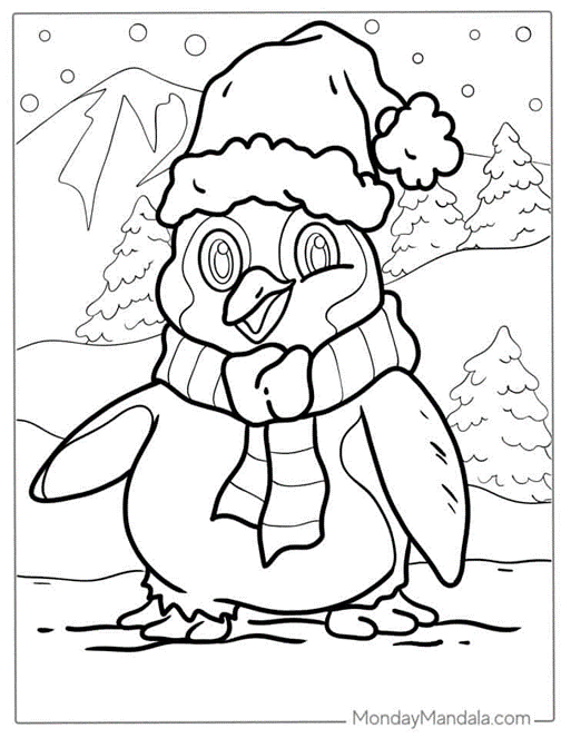penguin coloring page | coloring page for penguins | penguin coloring page for kids