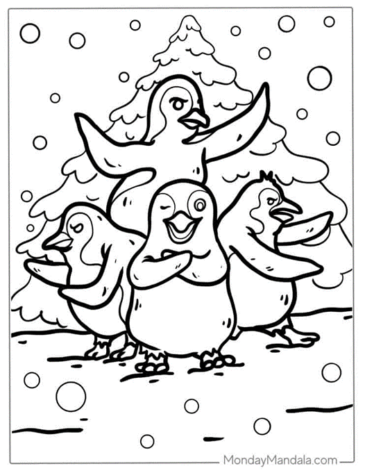 penguins coloring pages | coloring pages for penguins | penguin coloring page for kids