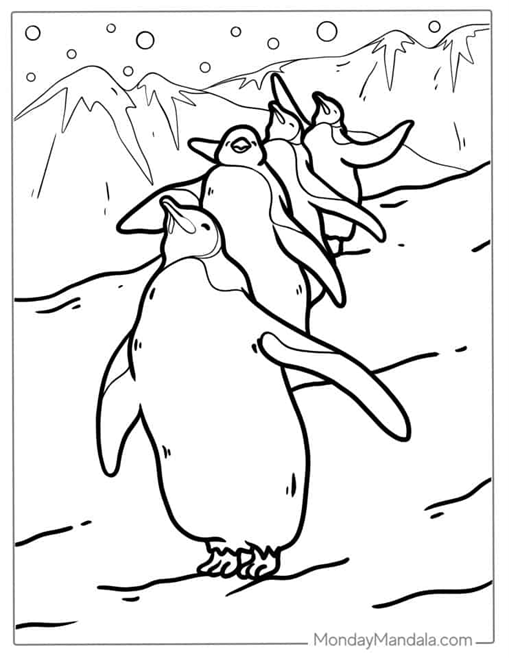 penguin coloring pages | coloring pages for penguins | penguin coloring page for kids and adults