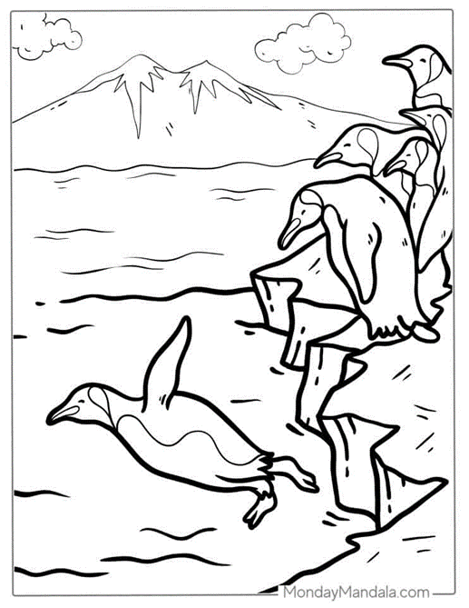 penguin coloring pages | coloring pages for penguins | penguin coloring page for kid