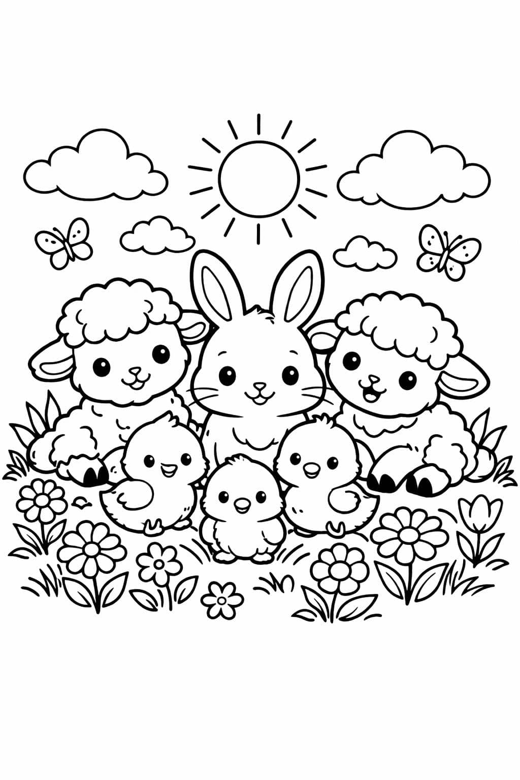 spring flowers coloring page | spring time coloring pages | spring coloring pages