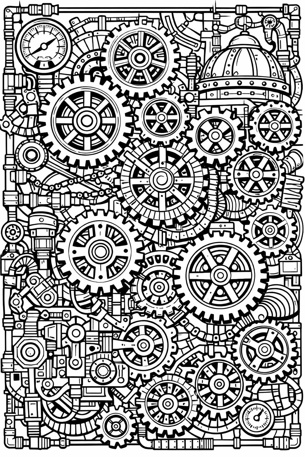 calm nature scene coloring | mountains and trees art | relaxing landscape page