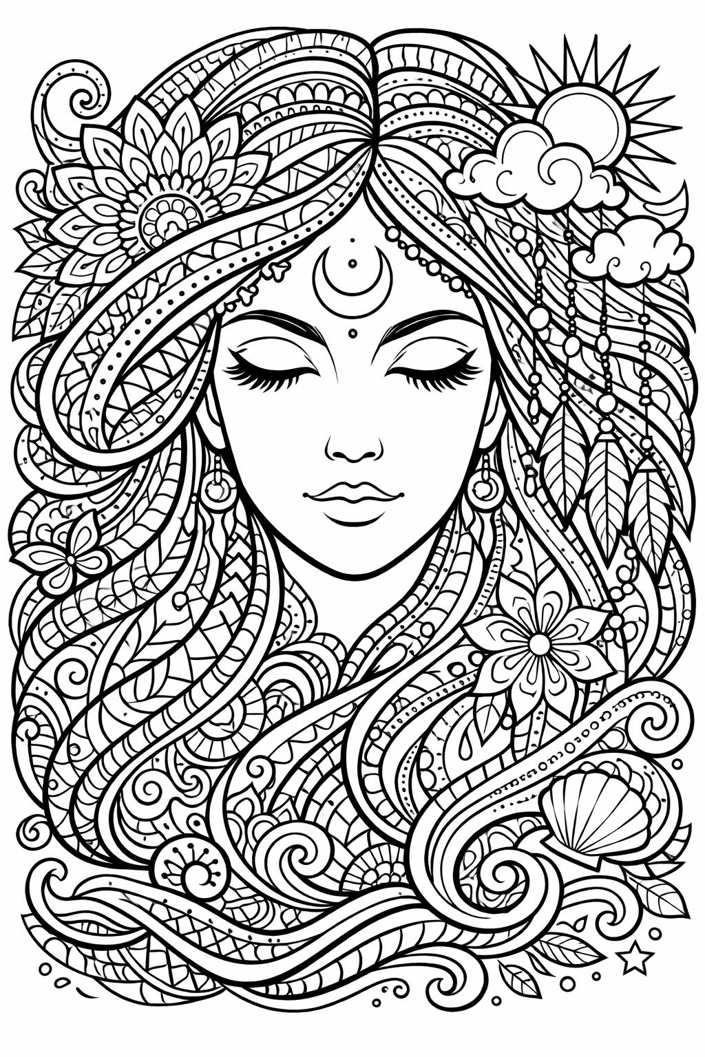 mindfulness coloring sheet | relaxing detailed patterns | therapeutic art design