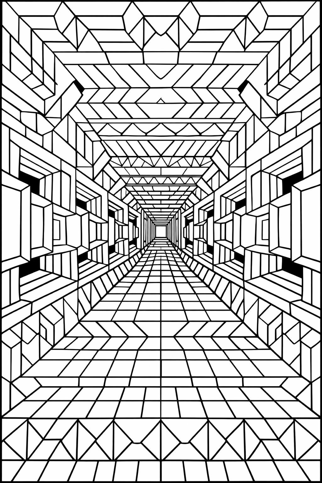 zen pattern coloring page | peaceful repetitive design | calming line art