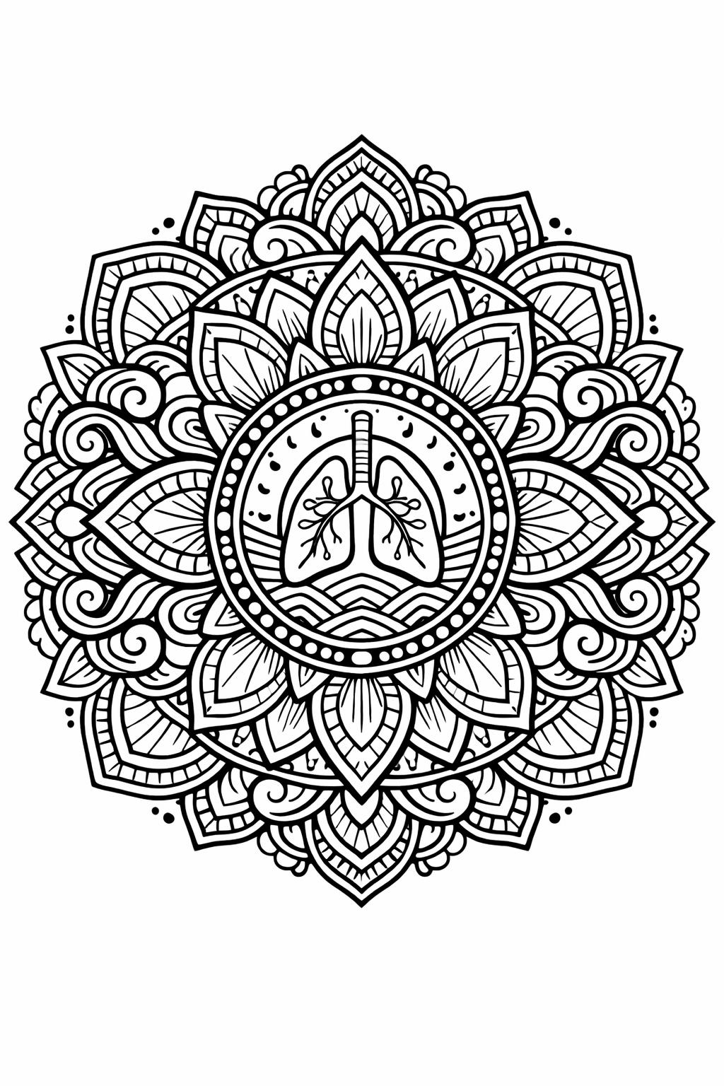 zen doodle coloring page | relaxing abstract lines | anti stress art sheet