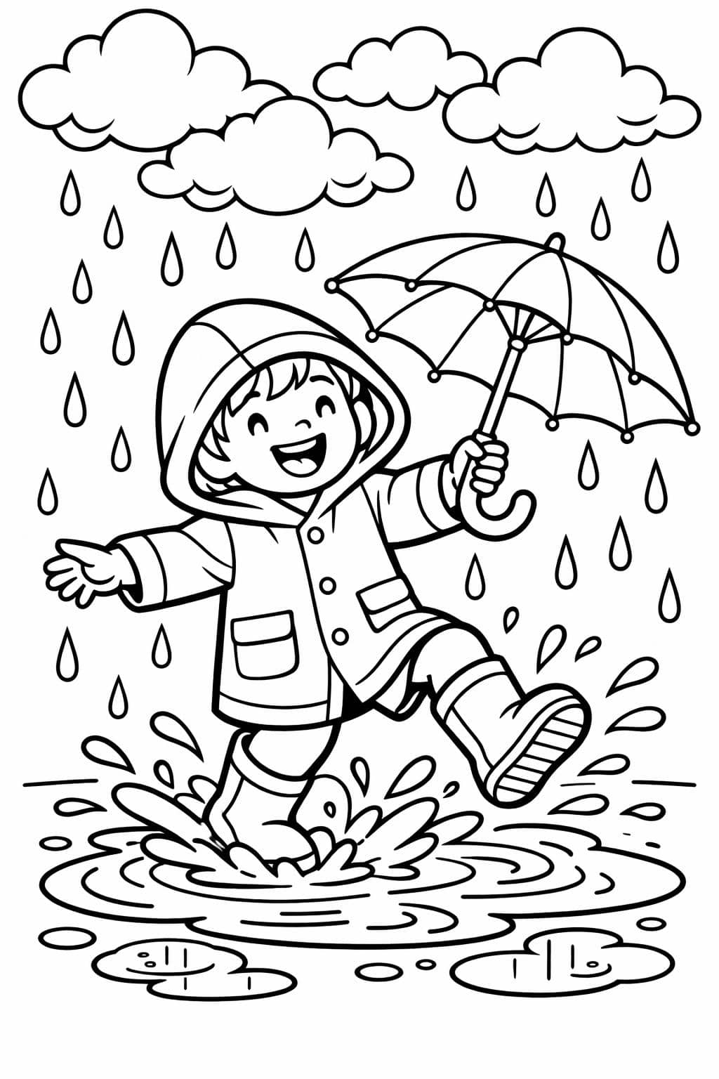 spring flowers coloring pages | spring time coloring page | spring coloring pages | spring rain