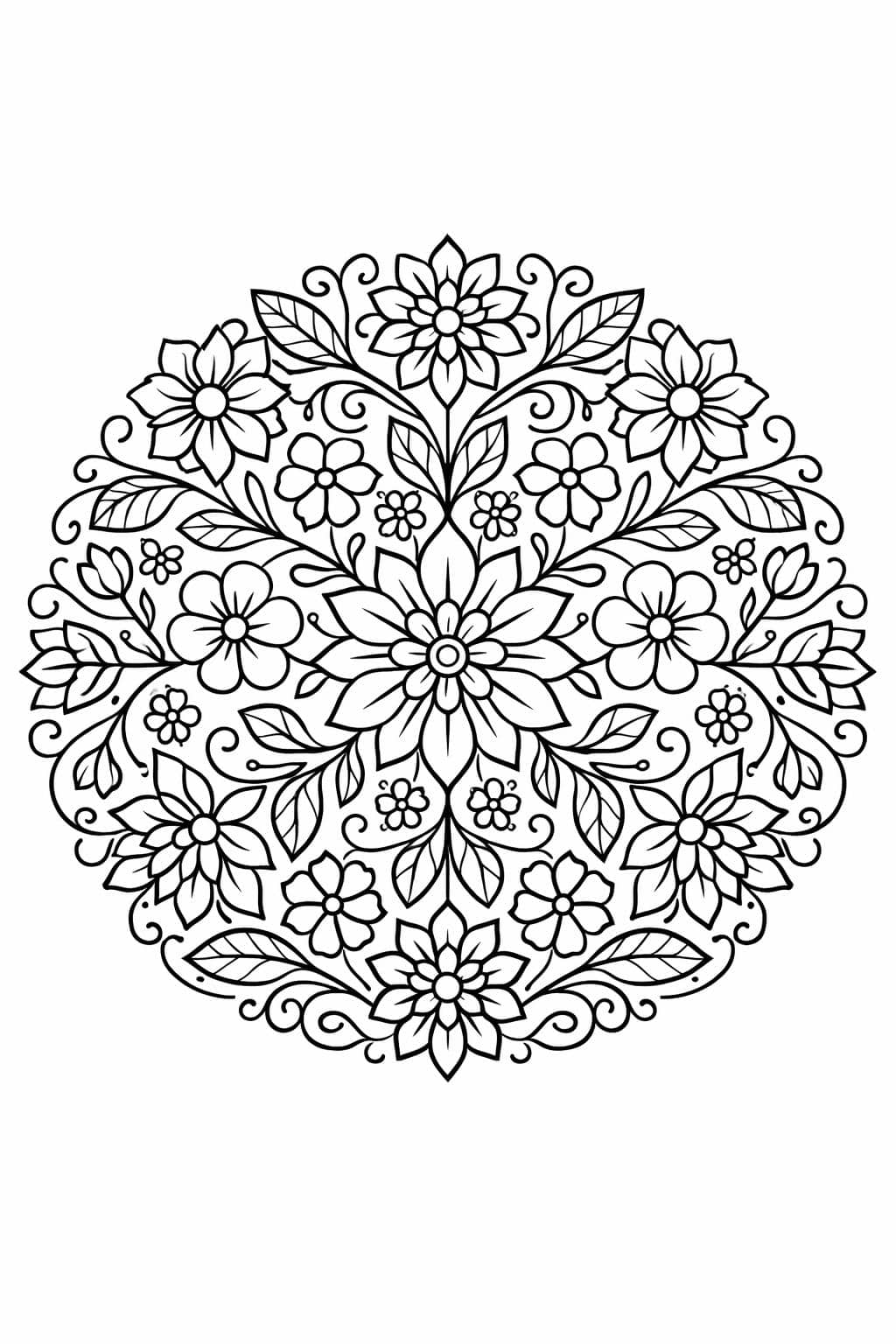 spring flowers coloring pages | spring time coloring page | spring coloring pages mandala