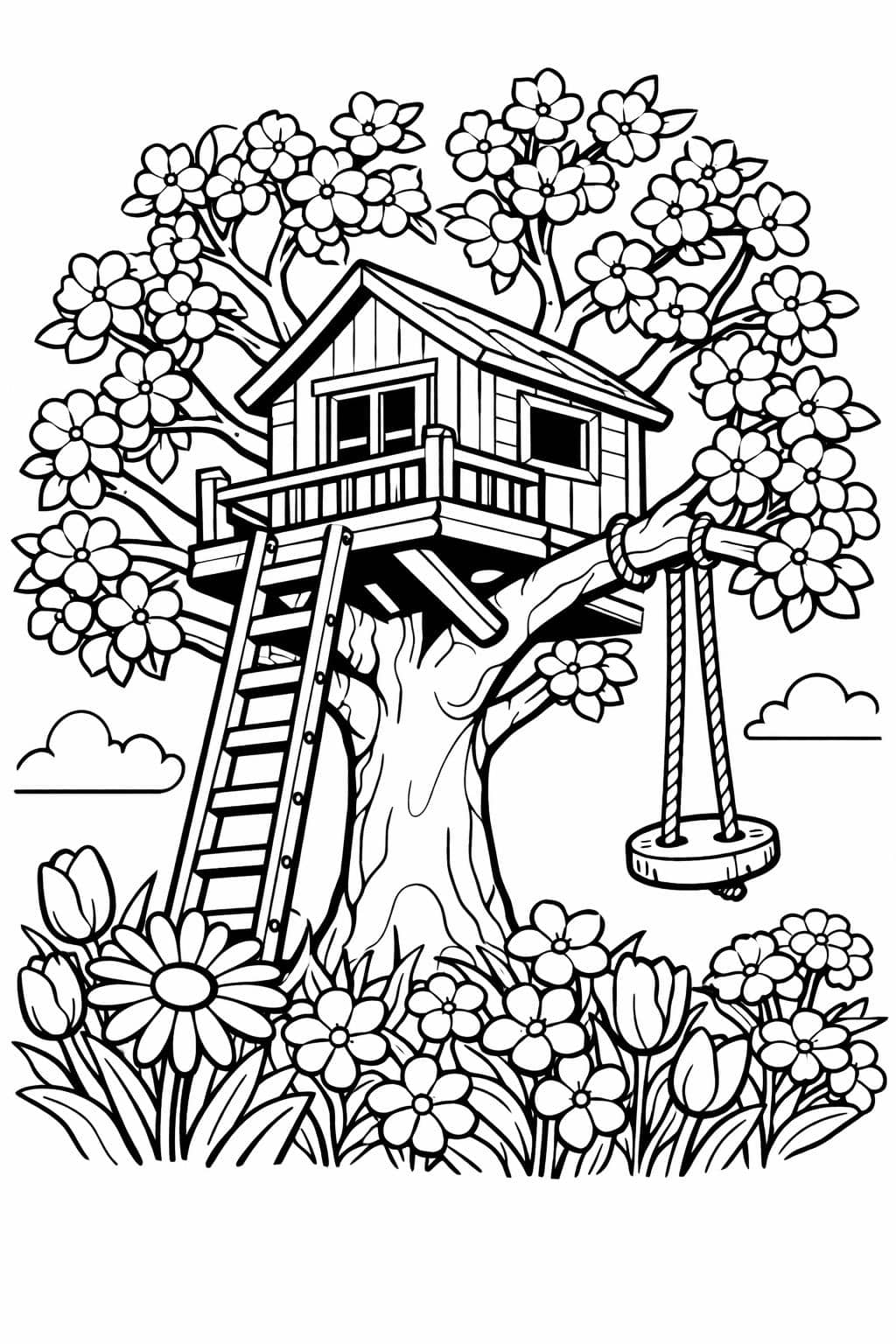 spring flowers coloring pages | spring time coloring pages | spring coloring page