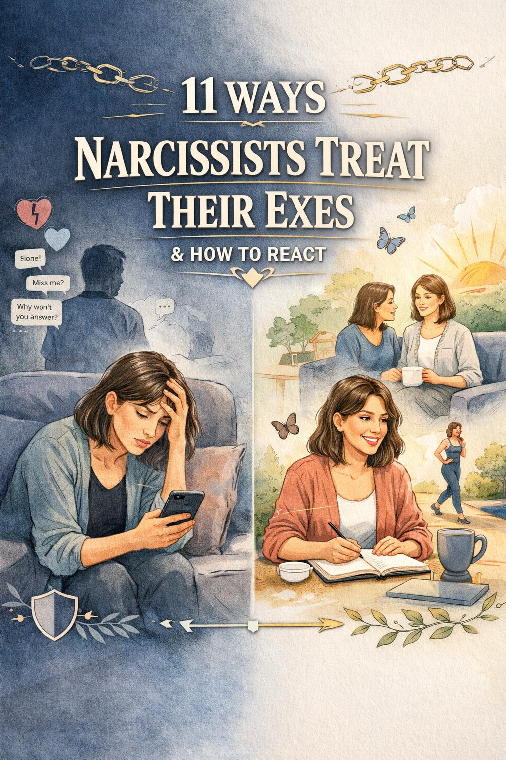 how narcissists treat their exes | examples of narcissist text messages | when the narcissist sees you with someone else