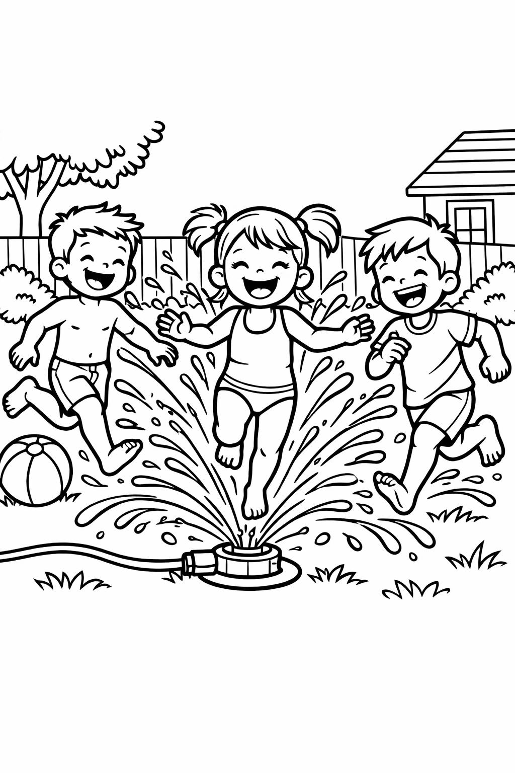summer picnic coloring page | outdoor food scene | sunny park setting