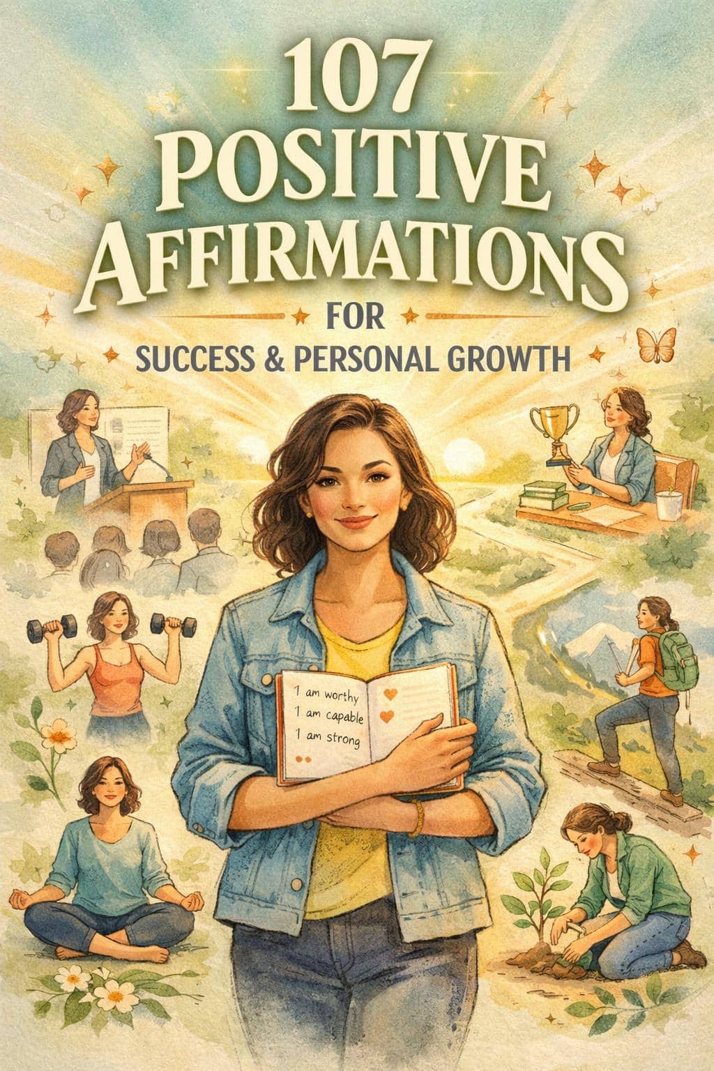 Unlock your potential with 107 positive affirmations for success in life. Boost confidence, achieve goals, and thrive with these uplifting words daily!
