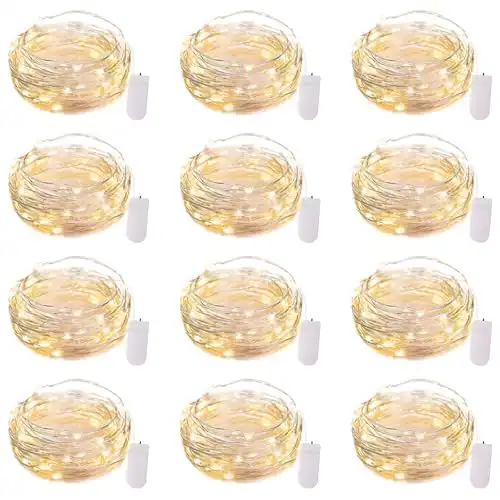 Brightown 12 Pack LED Fairy Lights Battery Operated String Lights