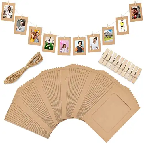 Juvale 50 Pack Cardboard Picture Frames