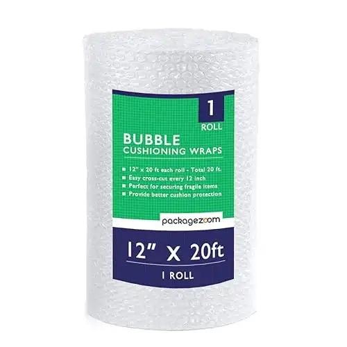 PackageZoom 1 Pack 12 inch x 20 ft. Bubble Cushioning Wrap