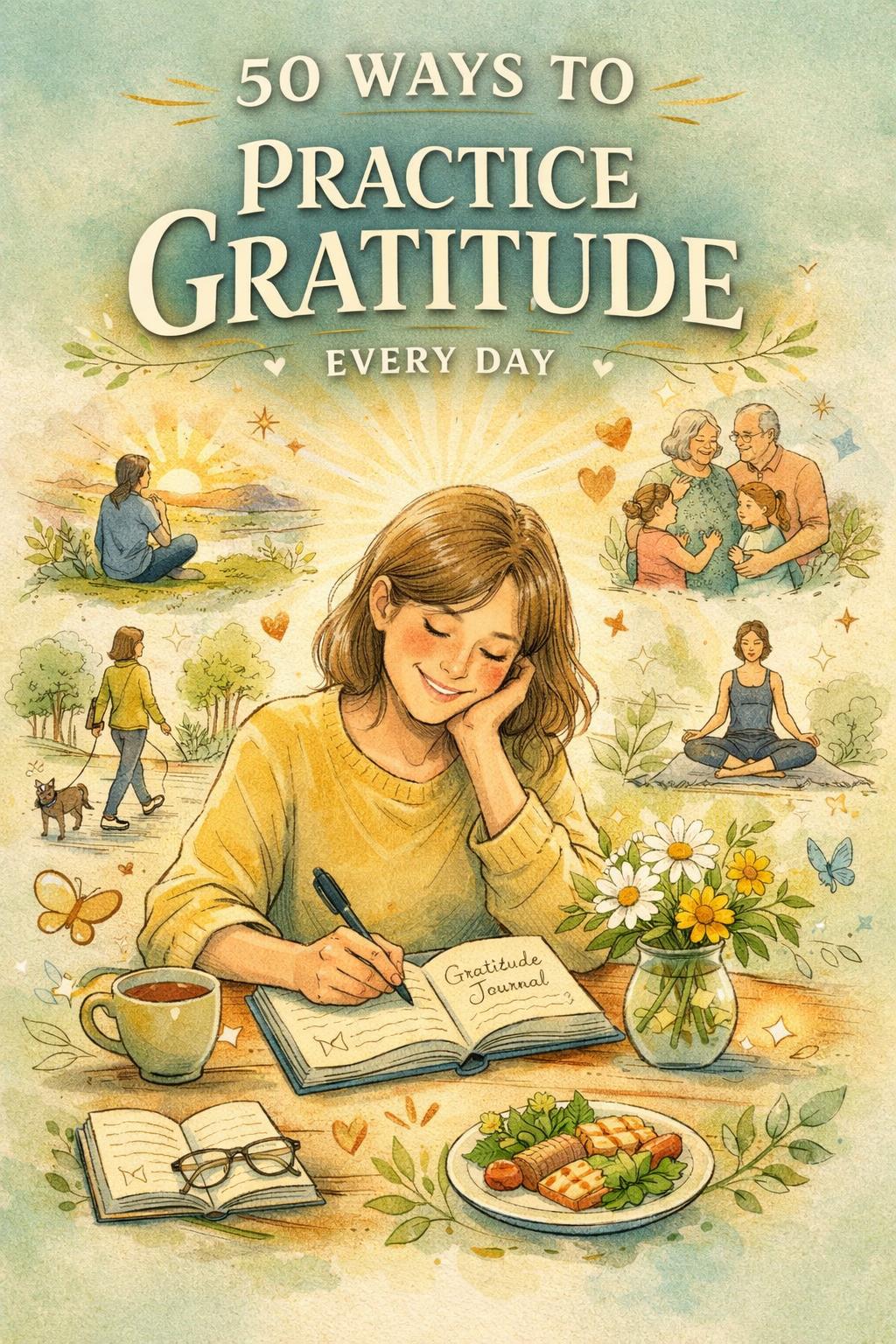 Discover the transformative power of gratitude with these 50 simple practices, effortlessly woven into your everyday routine. Integrating these activities will foster a positive mindset, enhance your well-being, and bring you greater joy. Transform ordinary moments into extraordinary opportunities for appreciation and reflection.Gratitude | Daily Practice |Mindfulness |Positive Mindset| Gratitude Journal