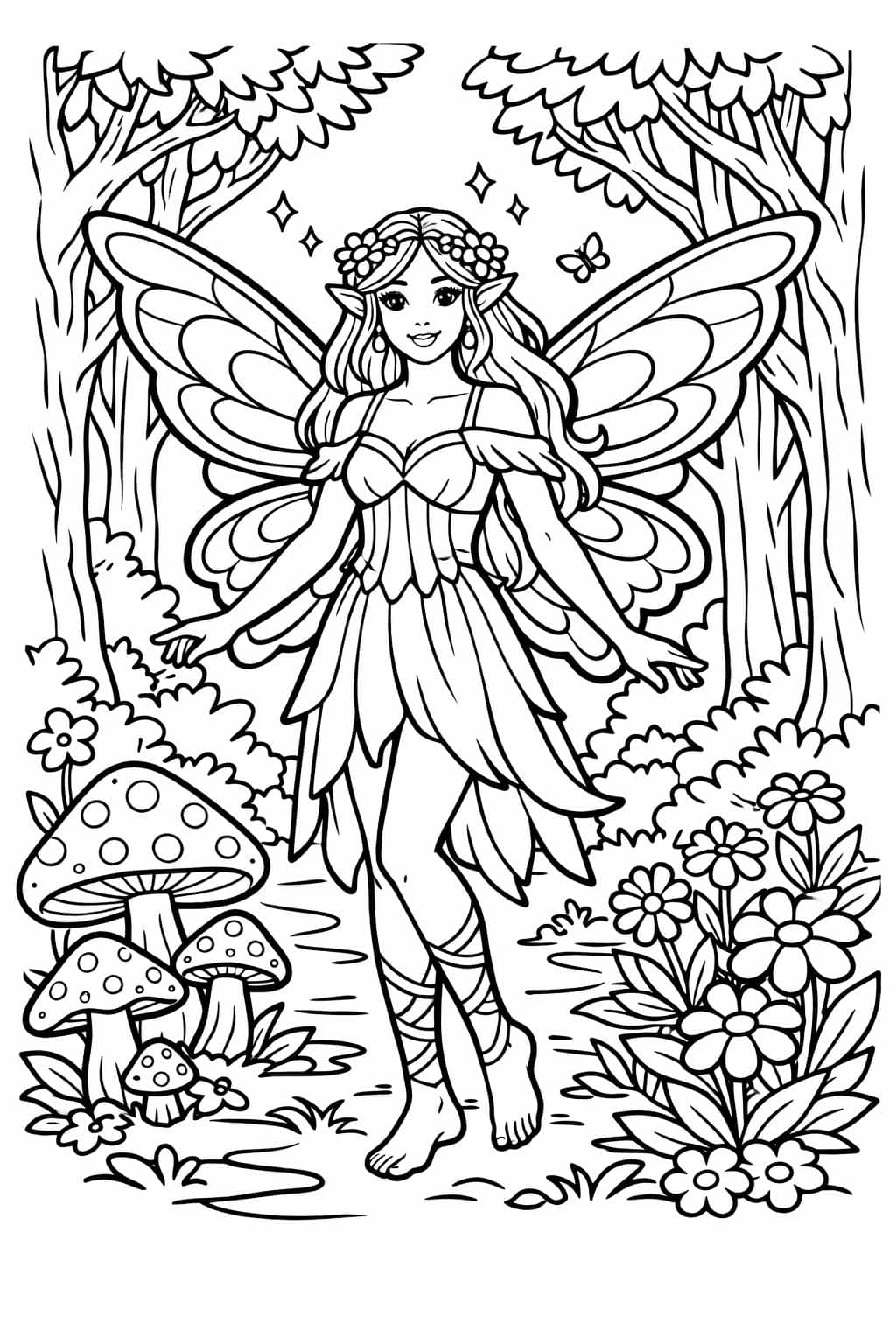 Spark your imagination with these beautiful fairy coloring pages! A magical activity for kids and adults alike. | Fairy Coloring Pages | Fantasy Coloring Sheets | Printable Fairy Art | Whimsical Coloring Fun | Enchanting Coloring Activities | Creative Fairy Printables | Magical Fantasy Art | Fairy-Themed Coloring Pages