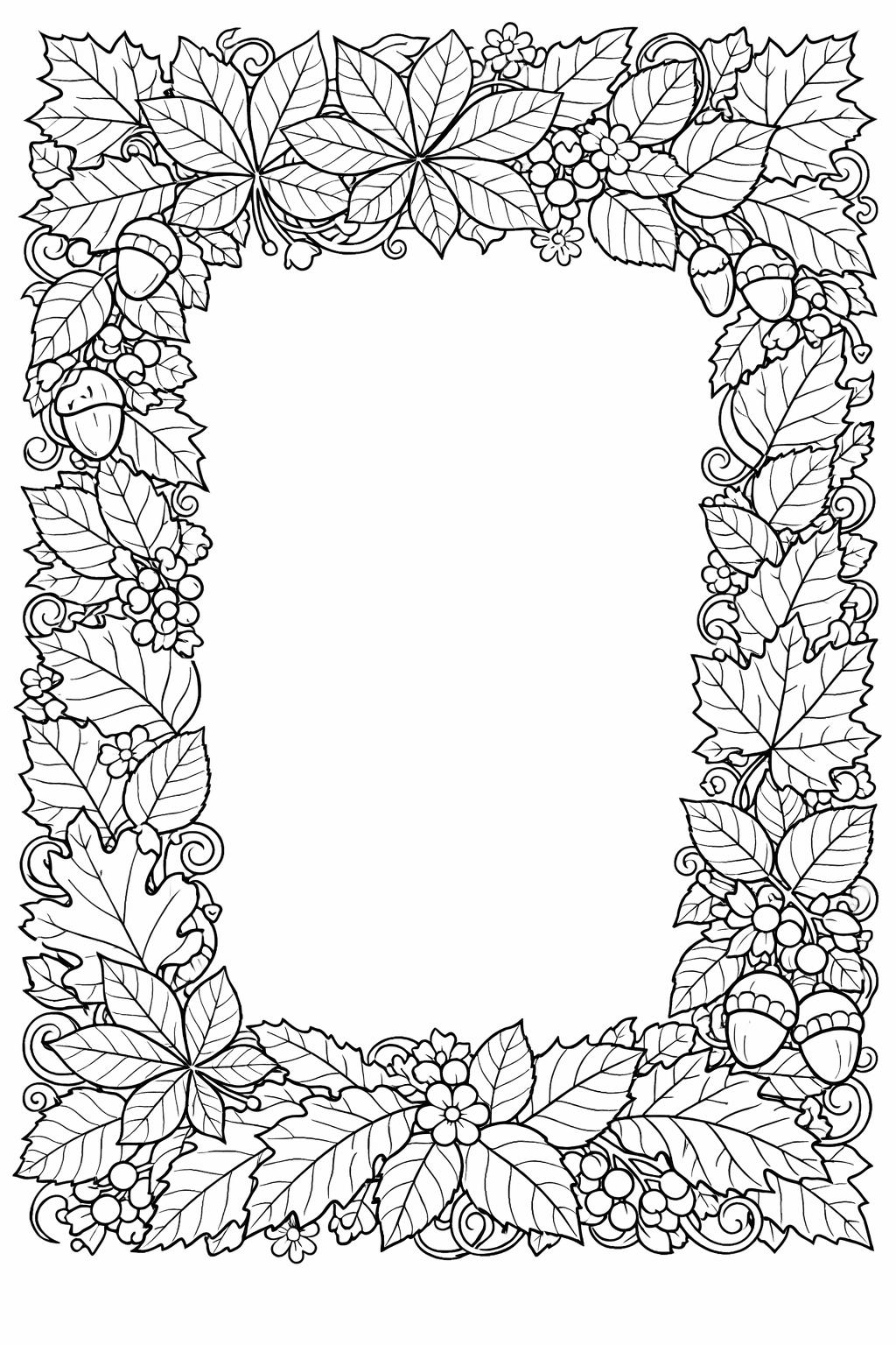 assorted fall leaves coloring page | mixed autumn leaf collection | nature printable
