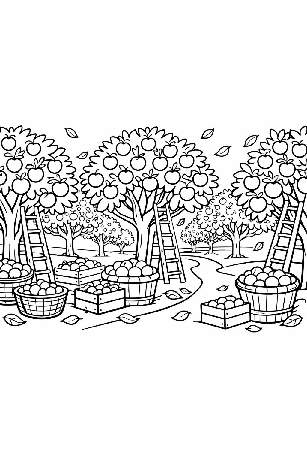 harvest festival coloring page | community celebration scene | seasonal artwork