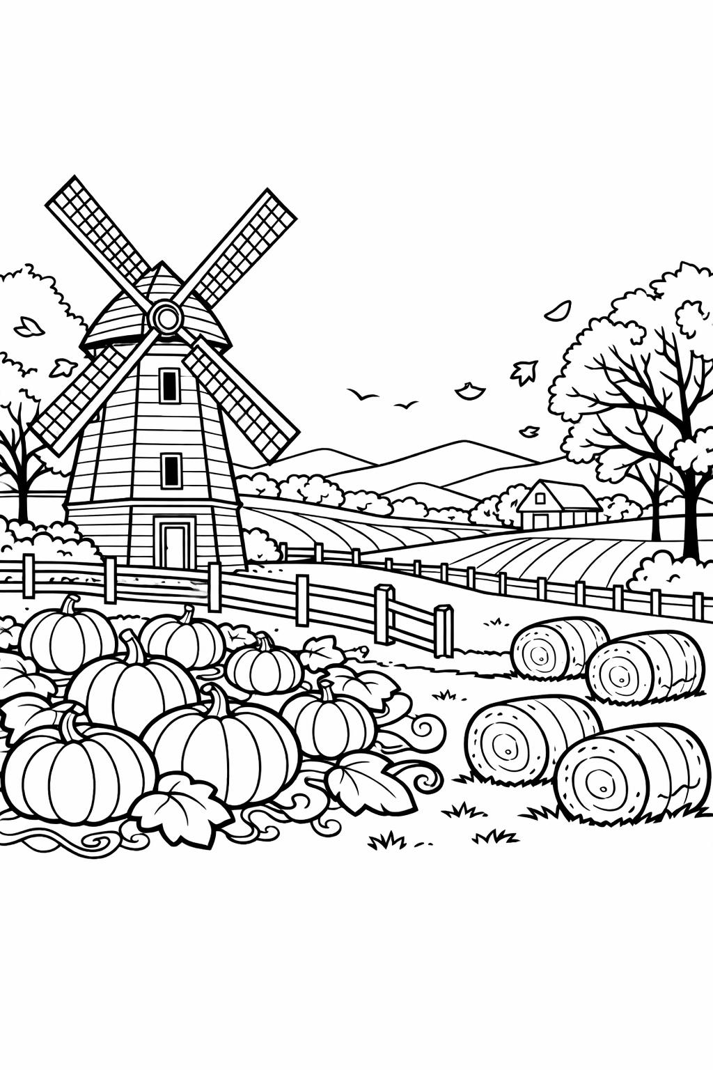 fall gnome coloring page | cute autumn character | whimsical artwork
