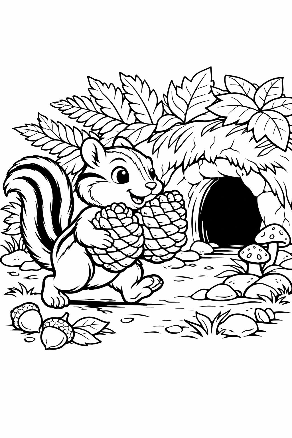 cozy sweater coloring page | autumn clothing illustration | fall printable page