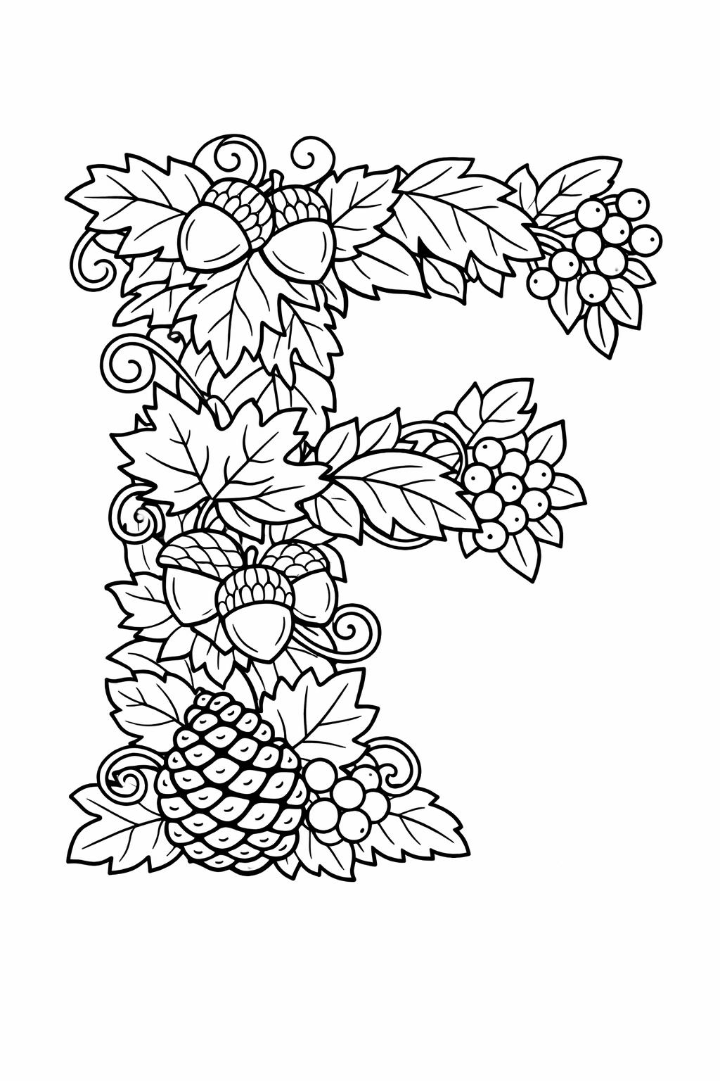 woodland owl coloring page | forest bird illustration | fall nature page