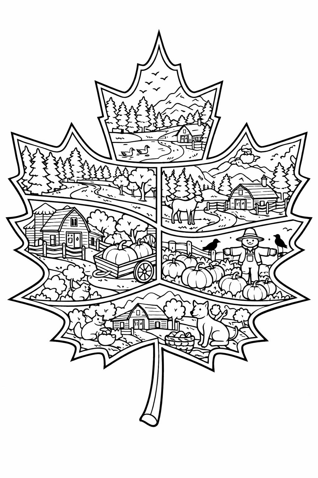 fall coloring page | autumn coloring sheet | seasonal printable activity